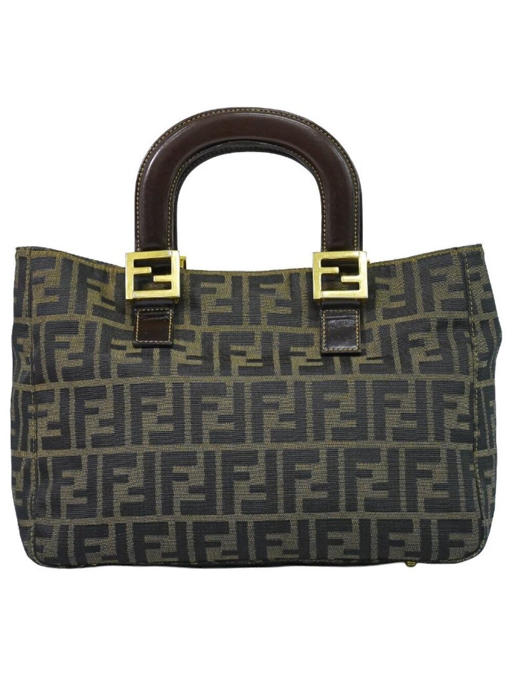 Fendi Zucca Tote Bag Canvas Brown